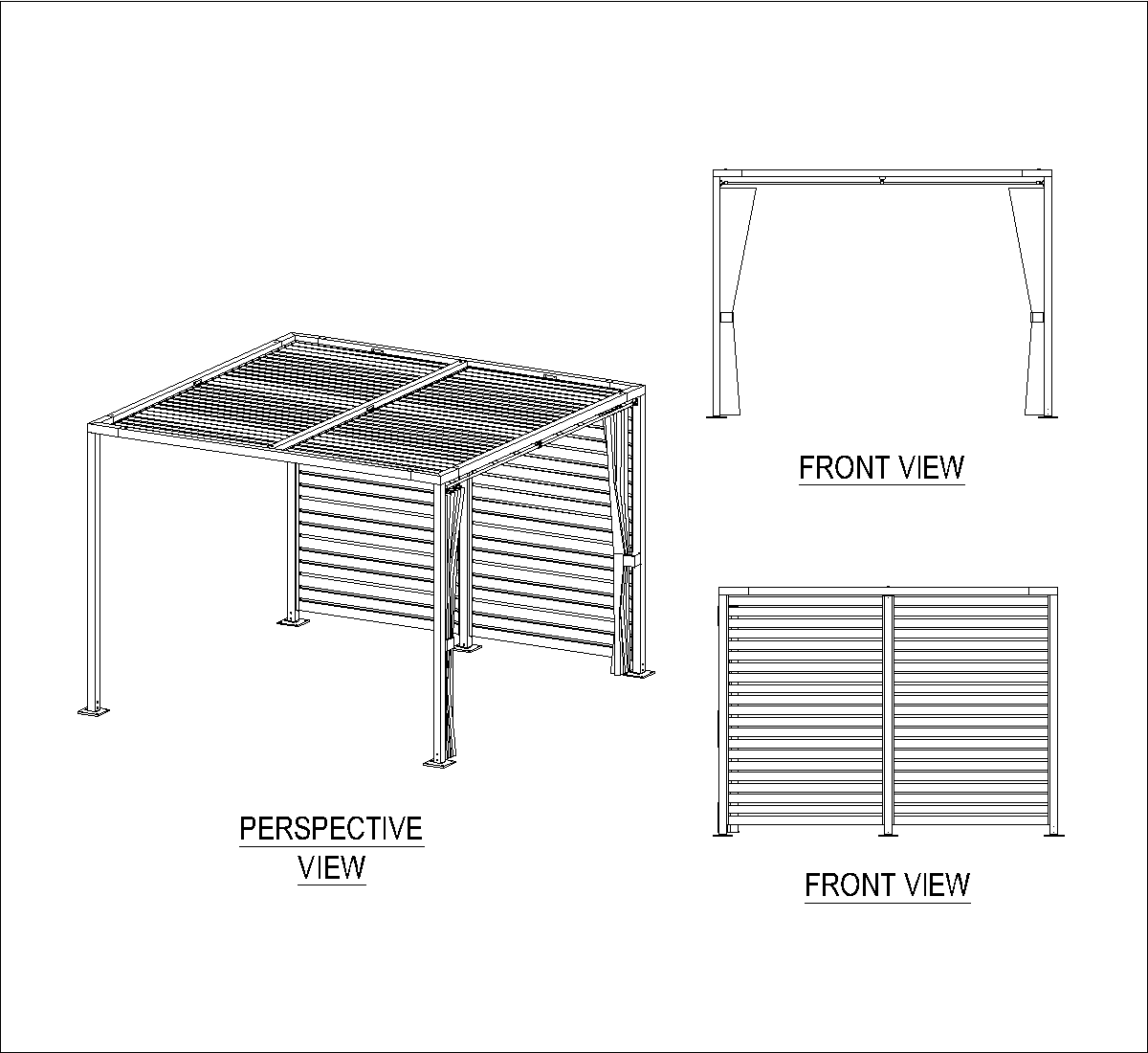 pergola cad block