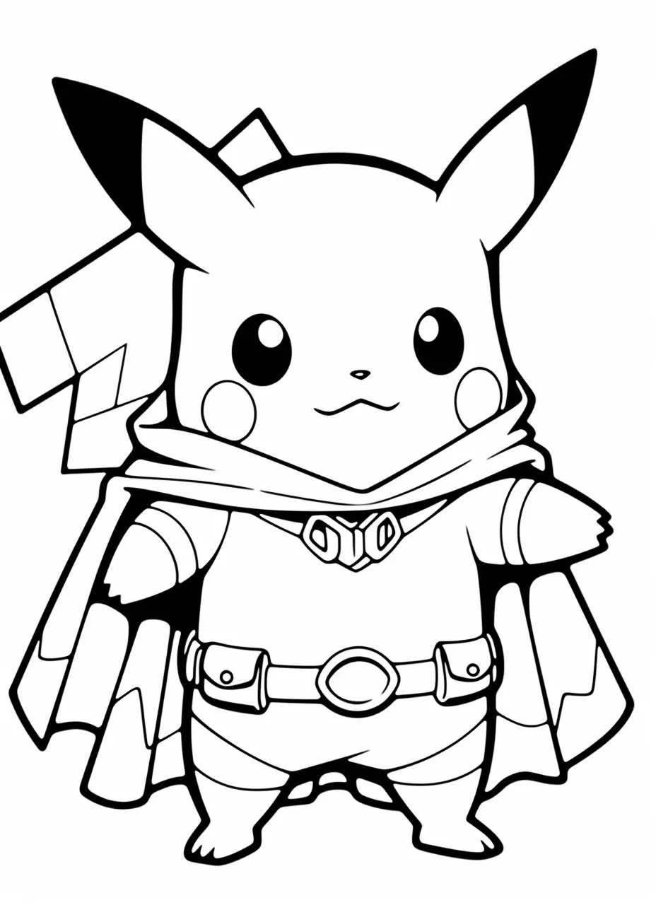 pikachu para colorear