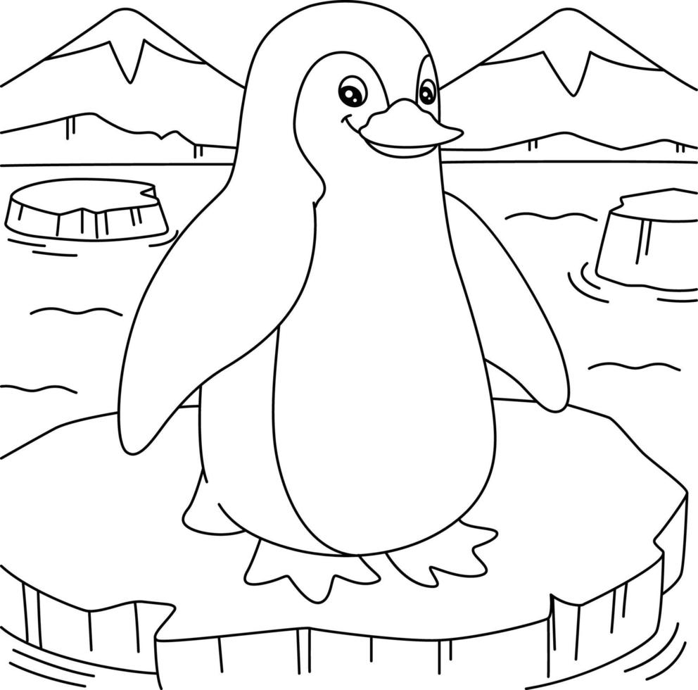 pinguino para colorear