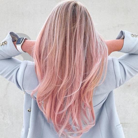 pink blonde hair