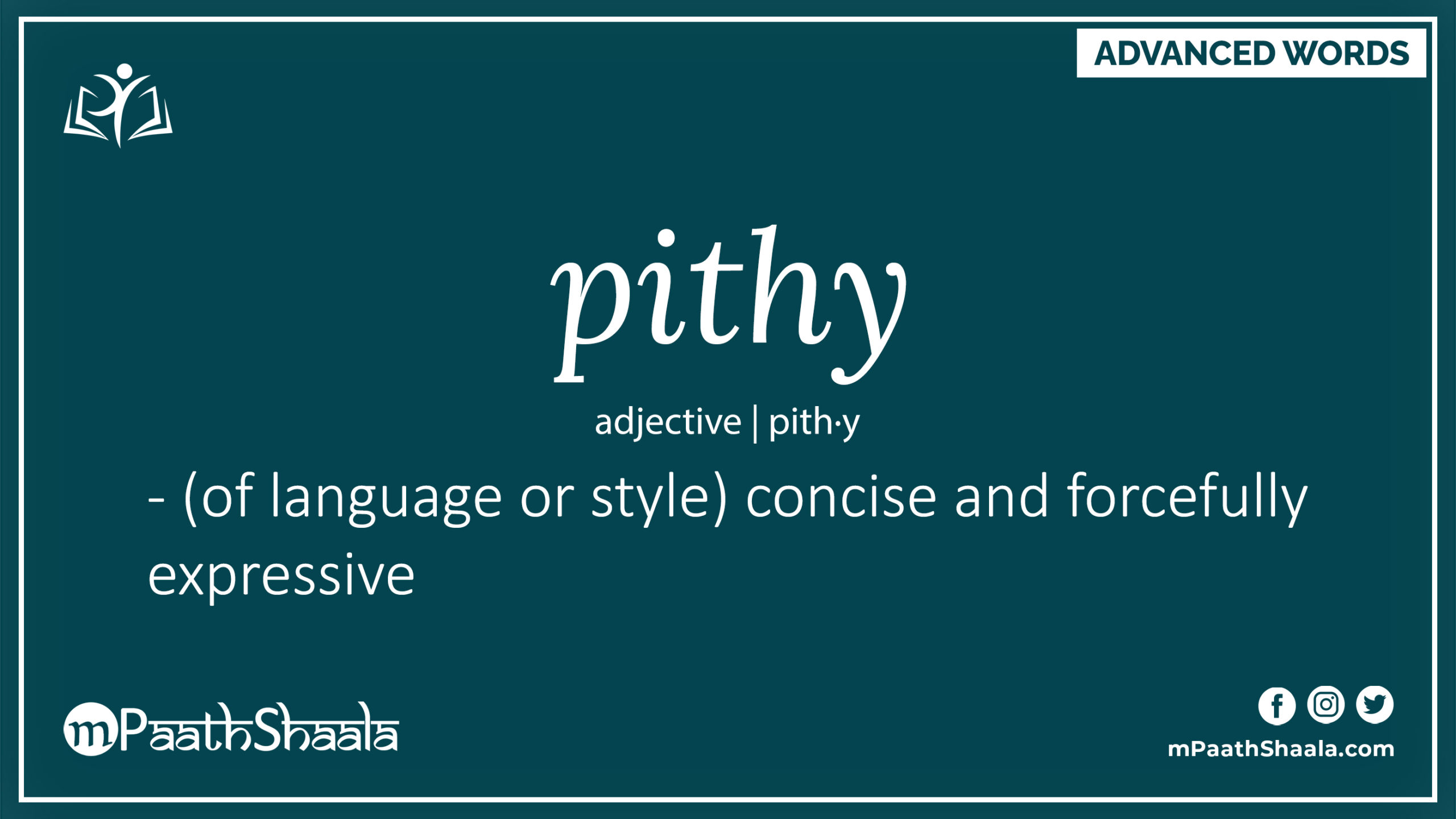 pithy meaning in tamil