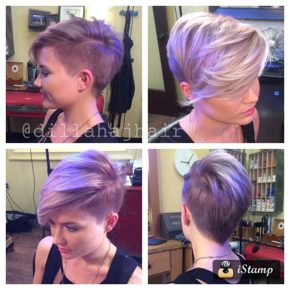 pixie haircut with shaved sides