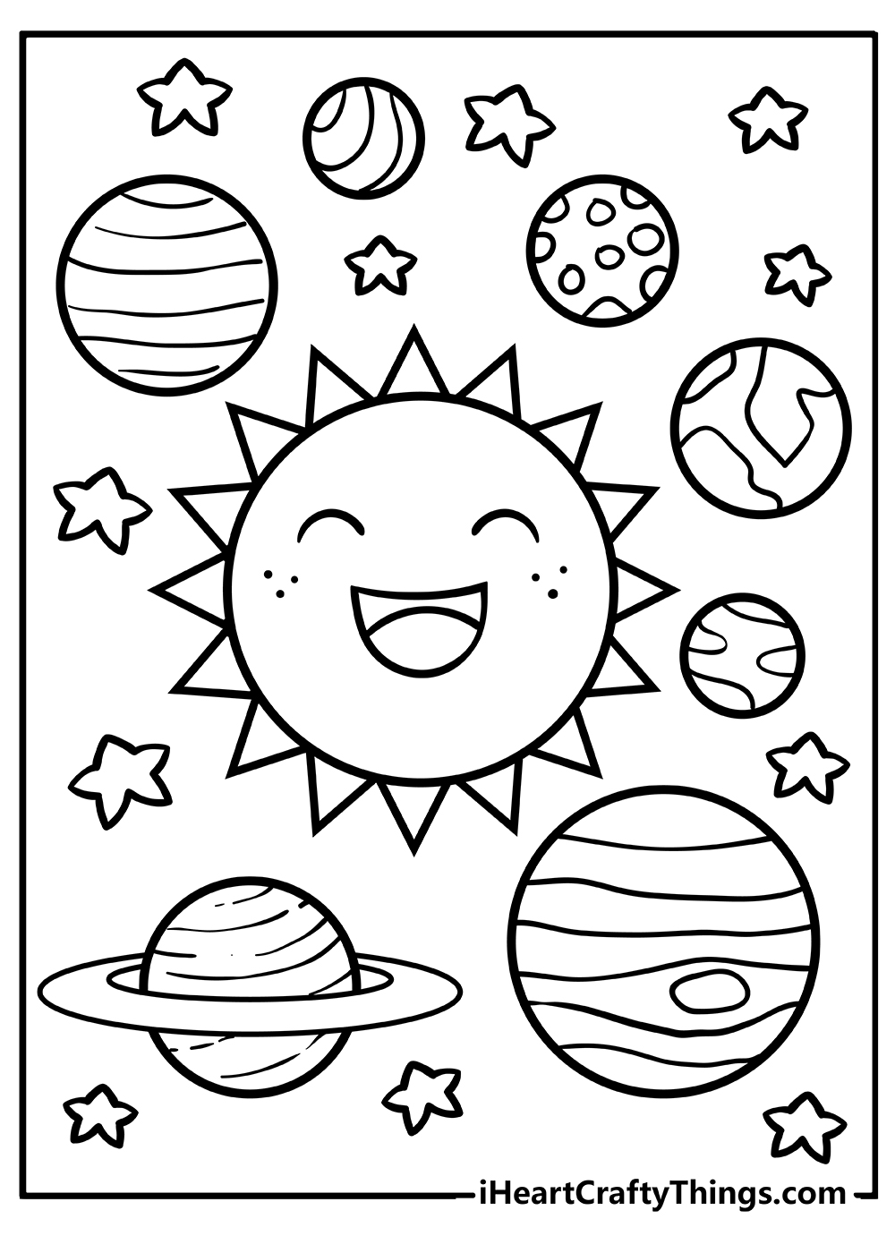 planets colouring pages