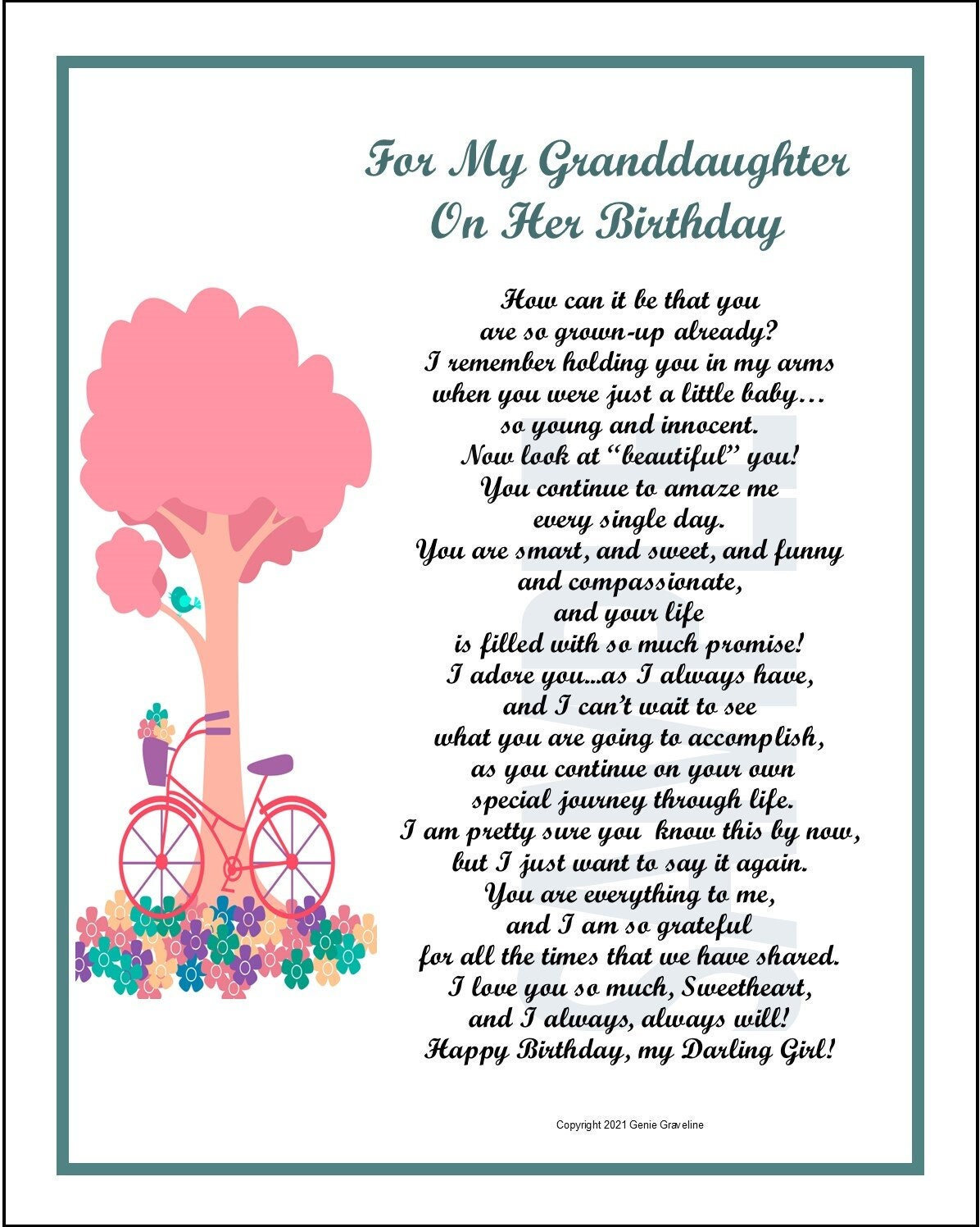 poem for first granddaughter