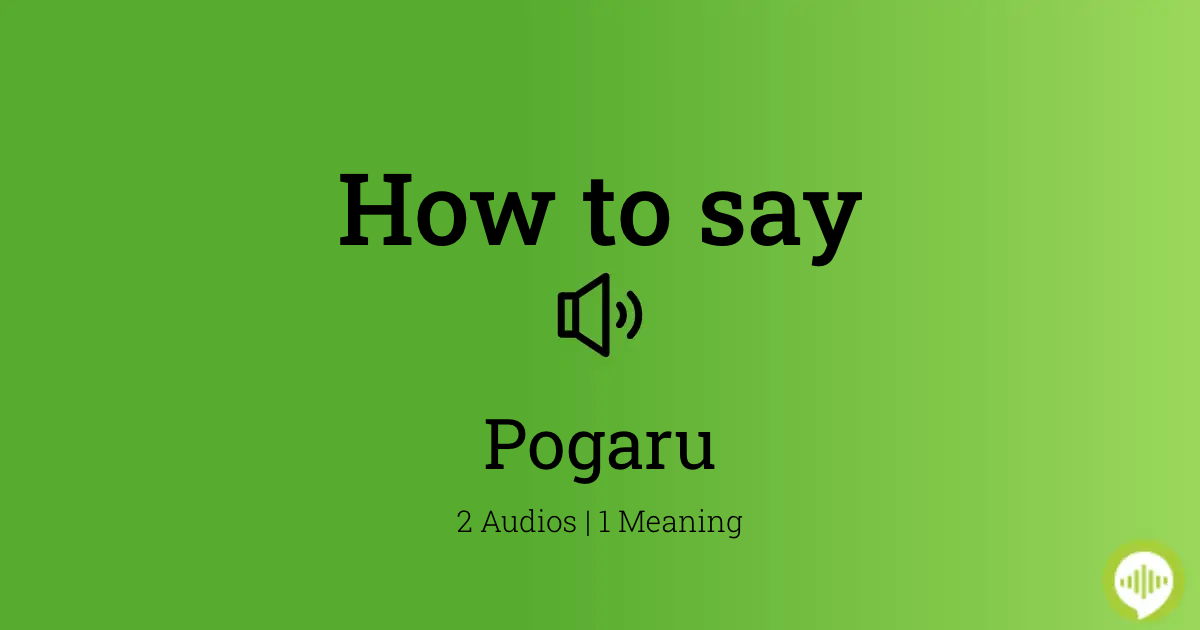 pogaru meaning in hindi