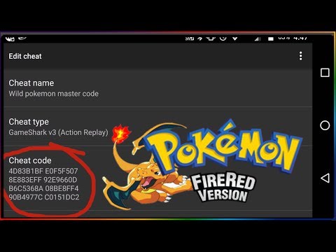 pokemon fire red version cheat code