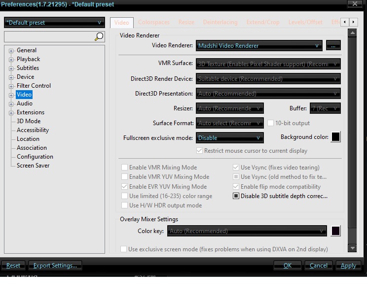 potplayer 4k video settings