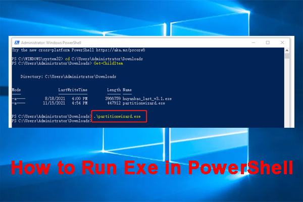 powershell run process