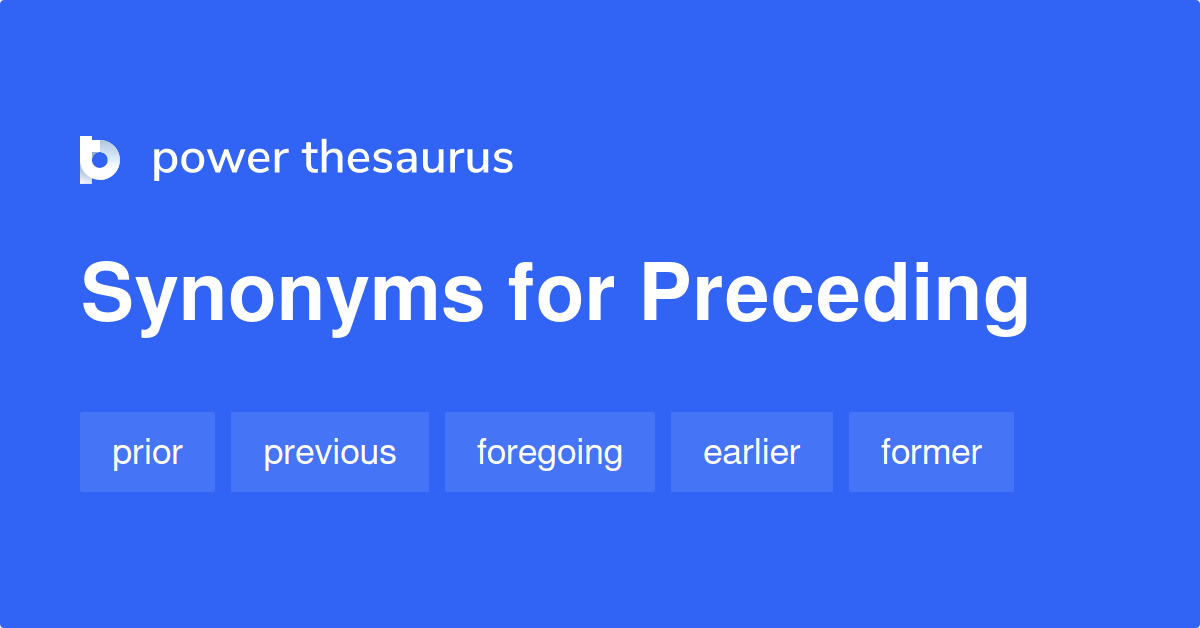 preceeding synonym