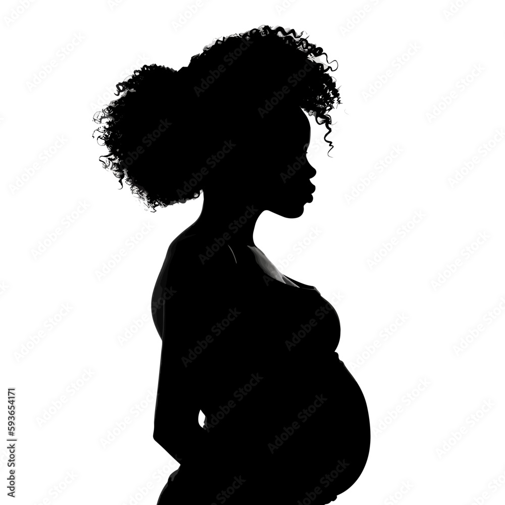 pregnant lady silhouette