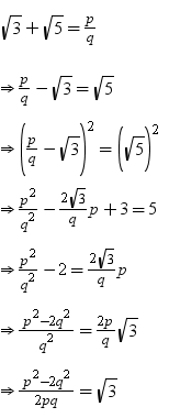 prove that root 3 and root 5 is irrational