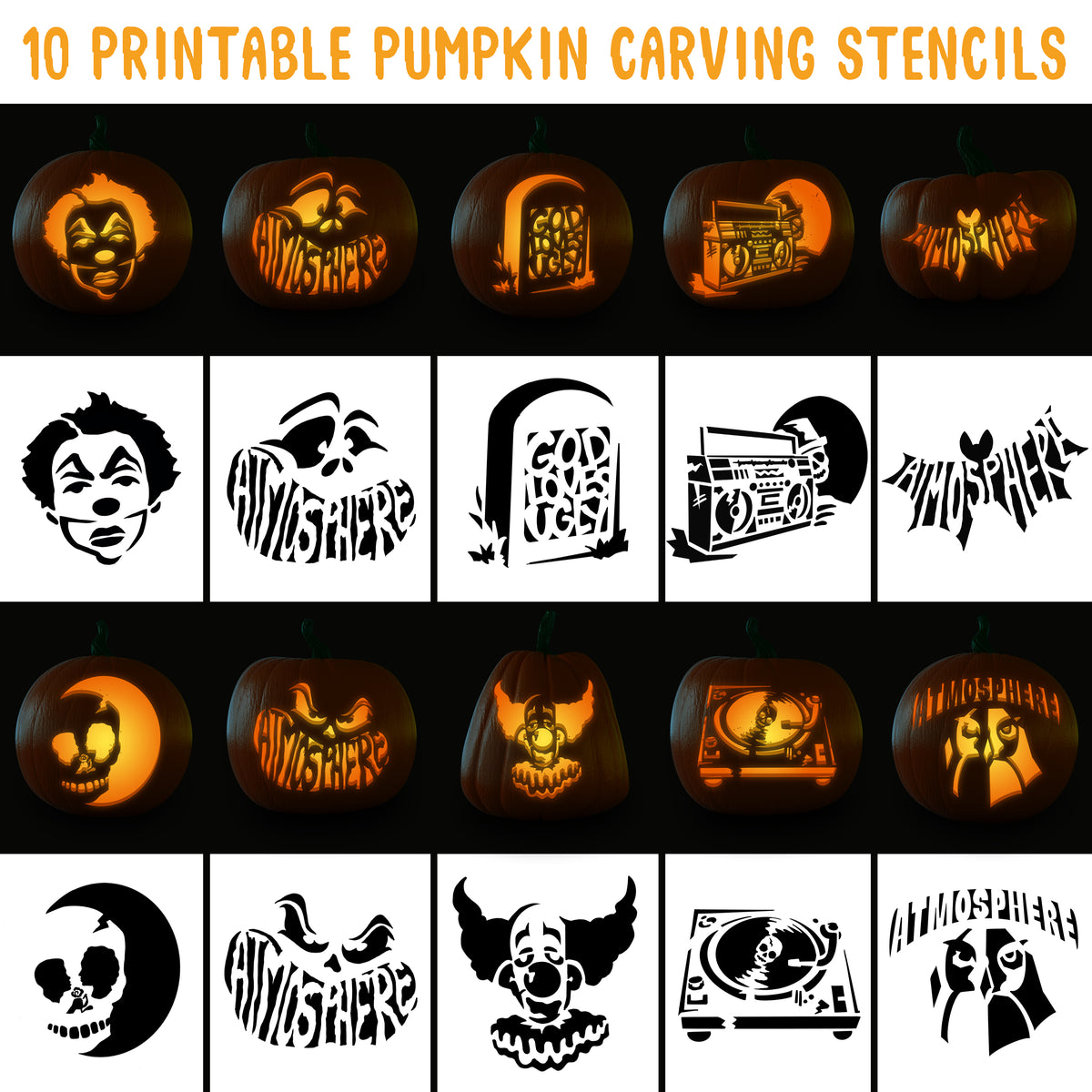 pumpkin pattern stencils