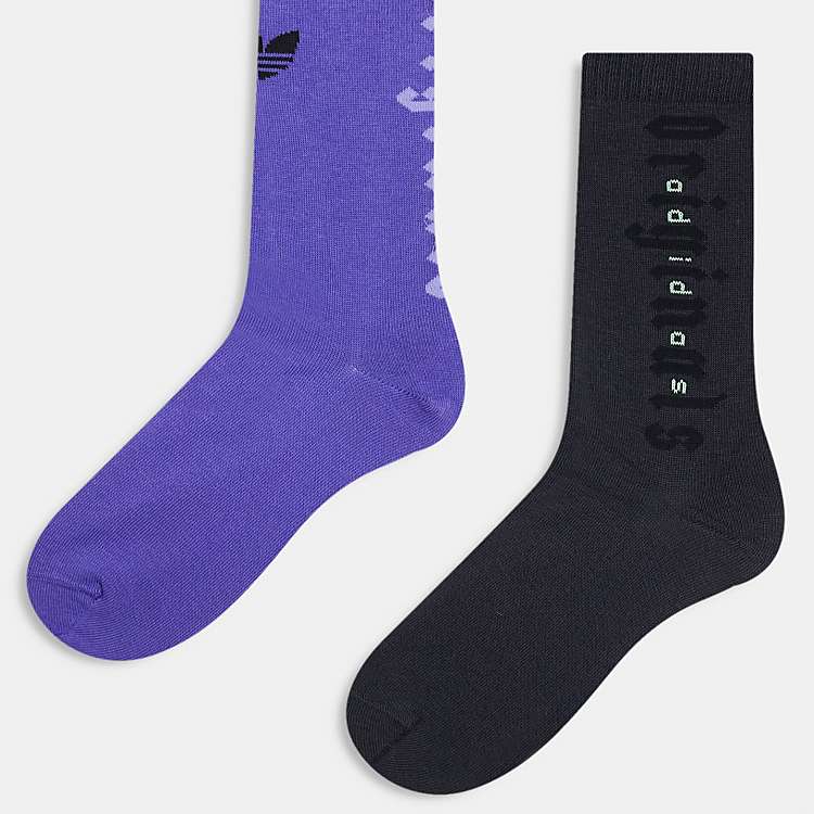 purple adidas socks