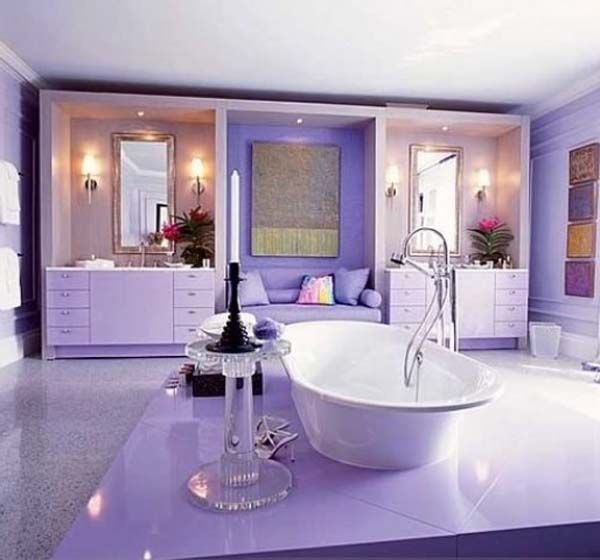 purple bathroom