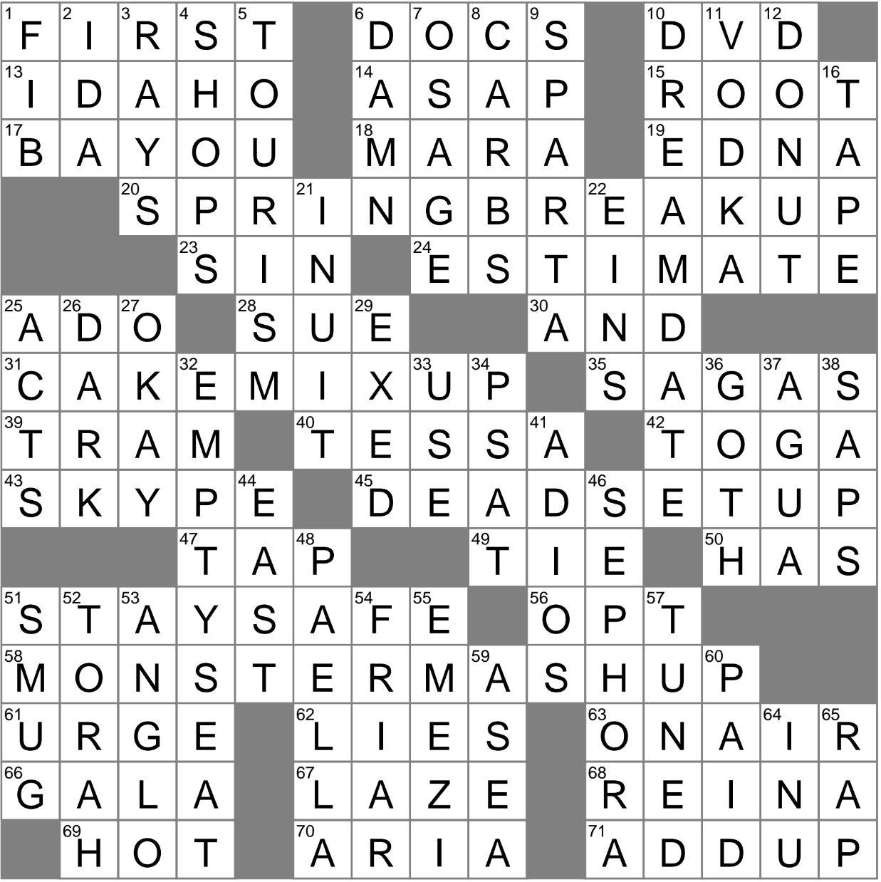 put right crossword clue