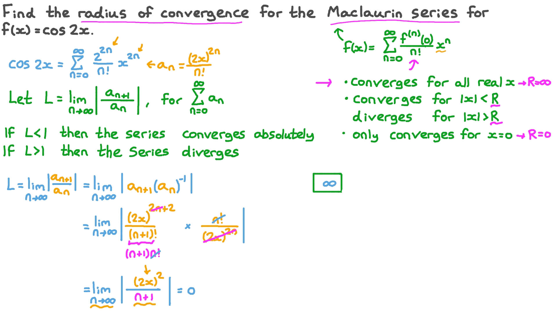 radius of convergence calculator