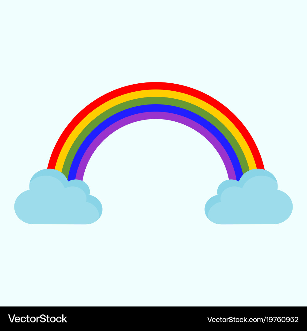 rainbow and clouds drawing