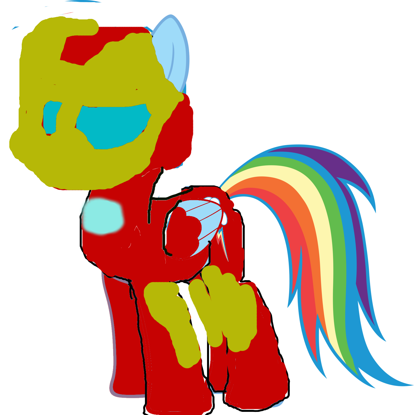 rainbow dash iron man