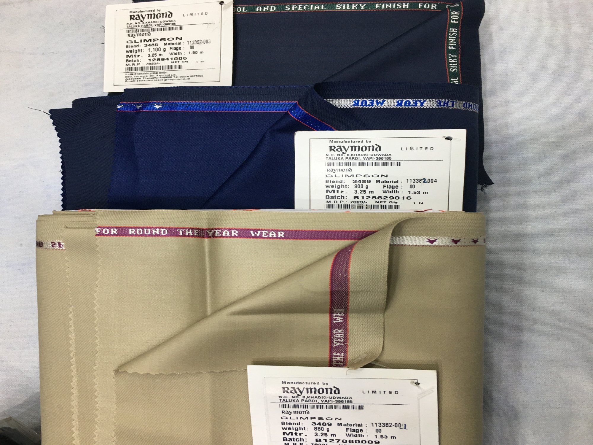 raymond suit length price