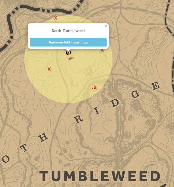 rdr2 map tumbleweed