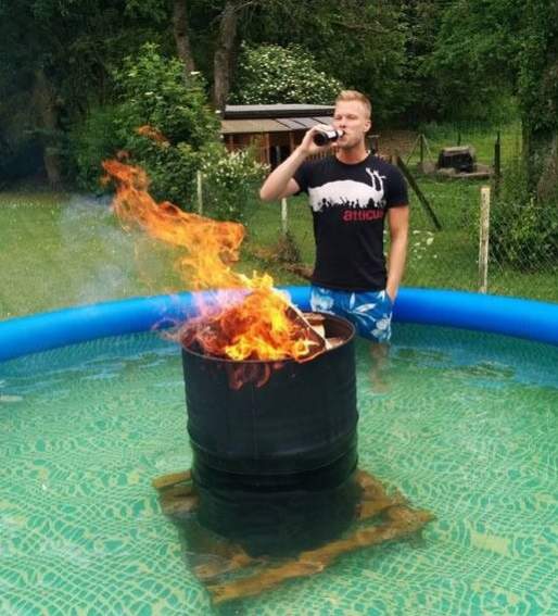 redneck pool heater