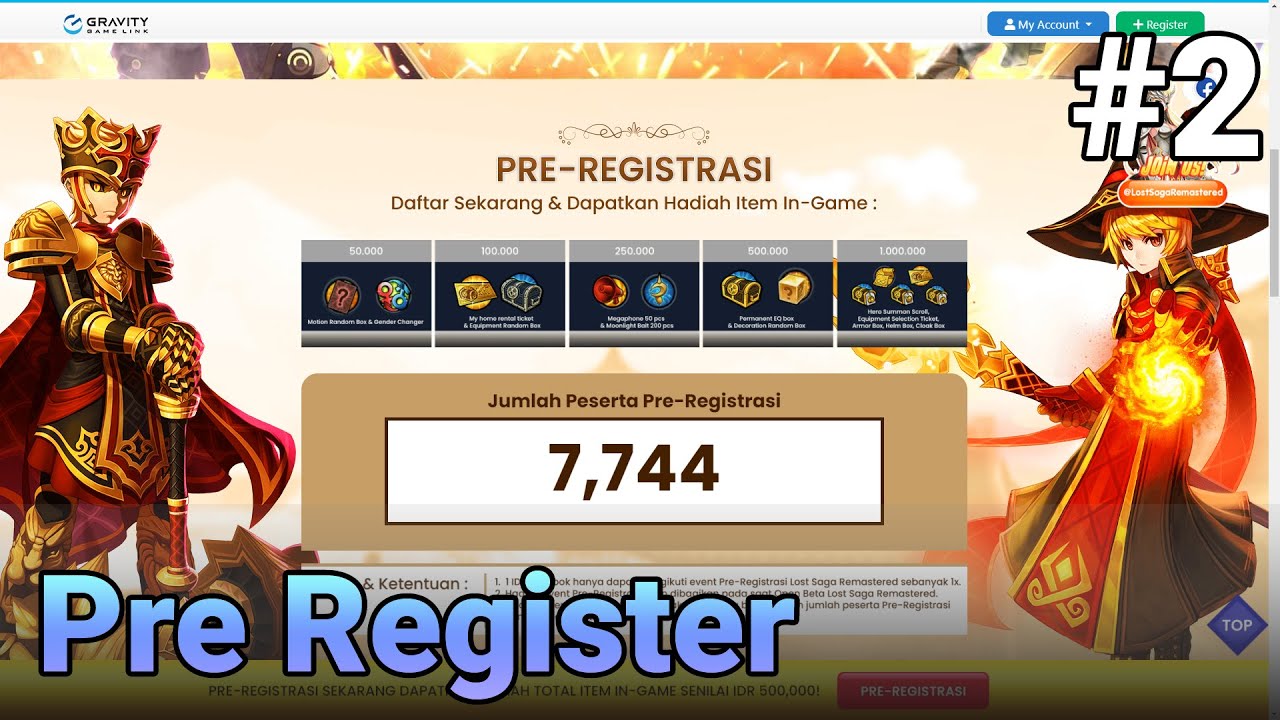 register lost saga