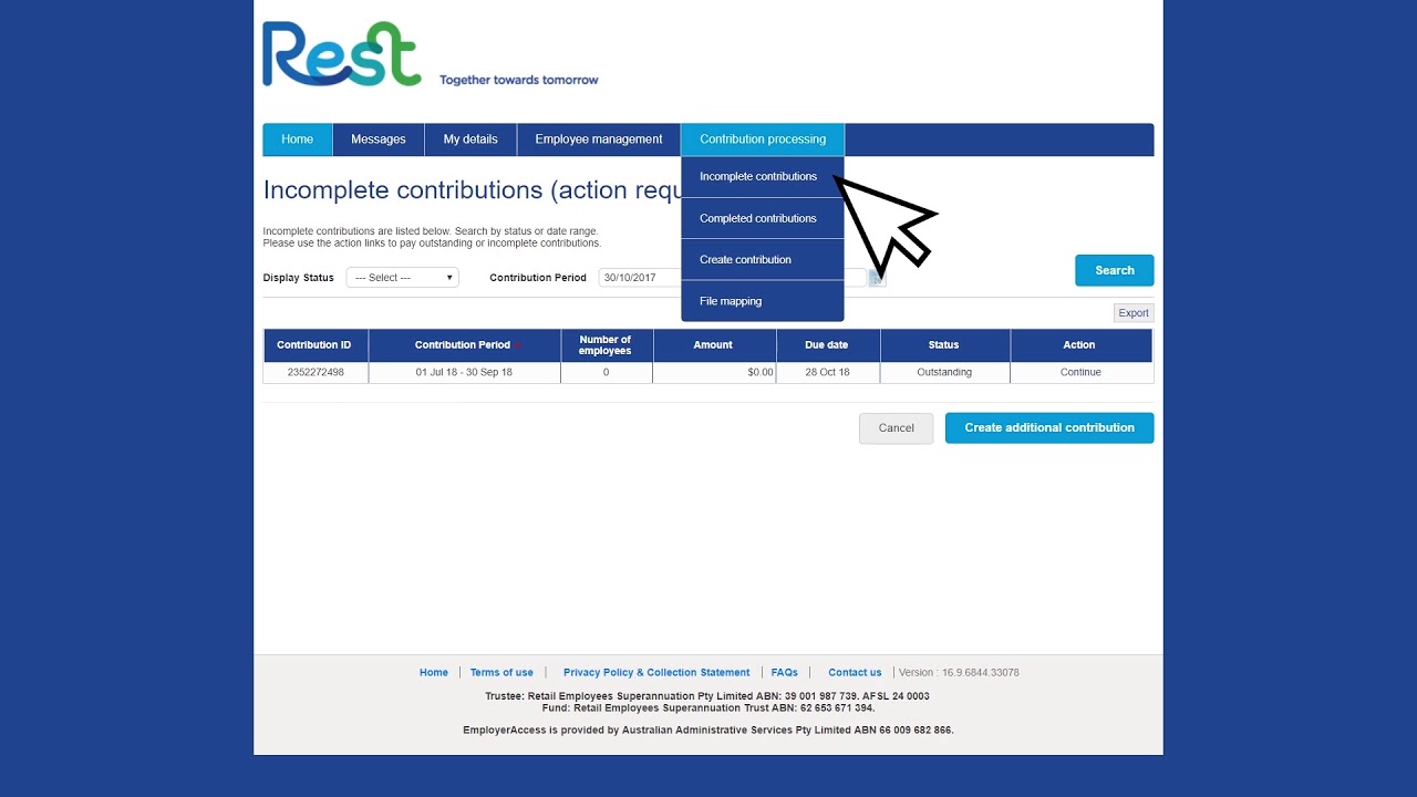 rest superannuation product identification number