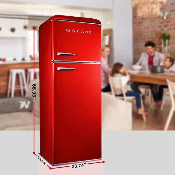 retro refrigerator red