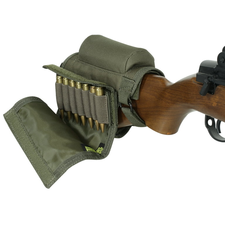 rifle cheek pad with ammo pouch