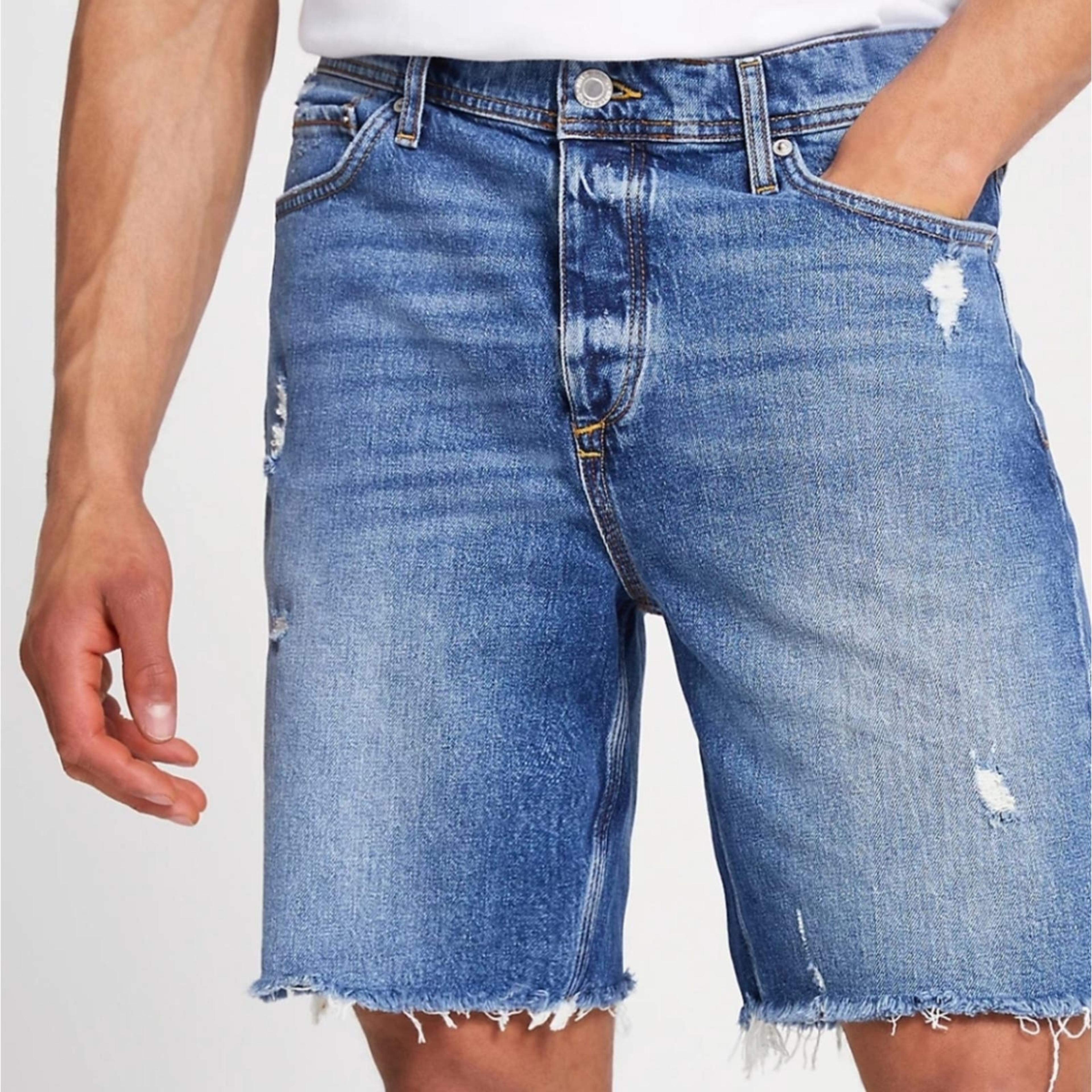 river island mens denim shorts