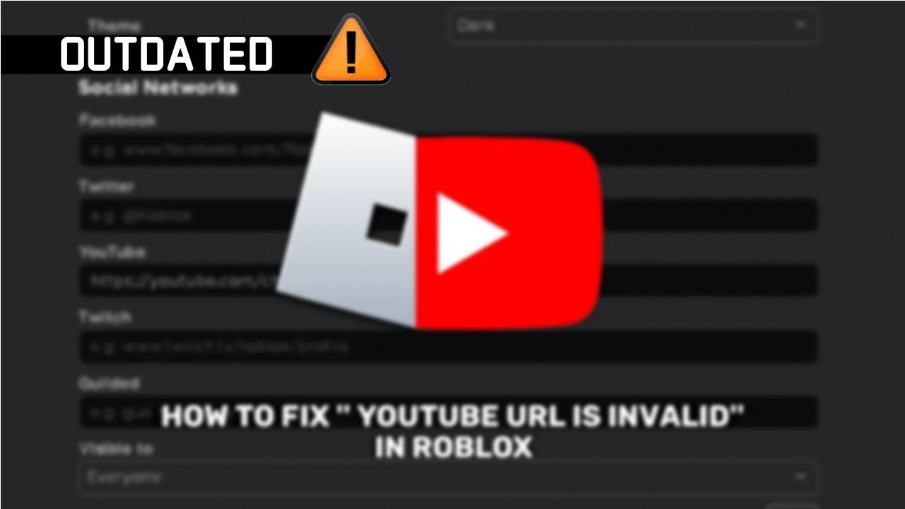 roblox youtube url is invalid