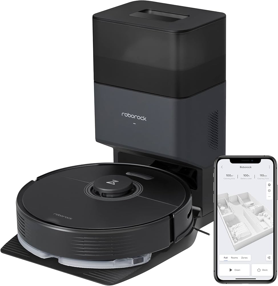 roborock q7 max+ robot vacuum with auto-empty dock pure