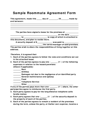 roommate agreement alberta