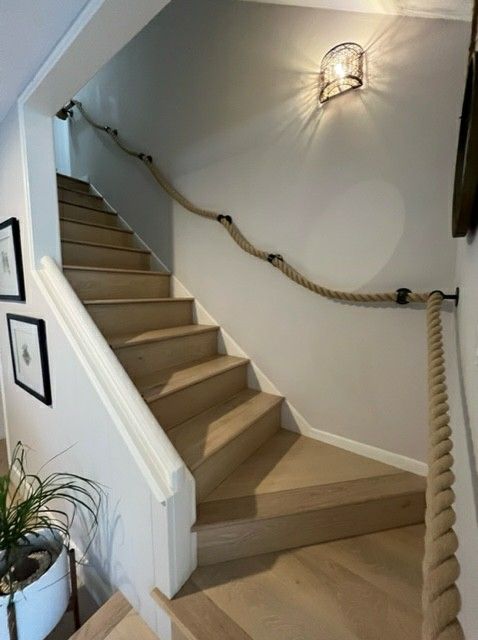 rope handrail stairs