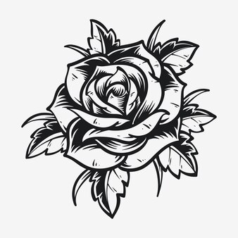 rose tattoo drawing