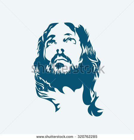 rostro de cristo vector