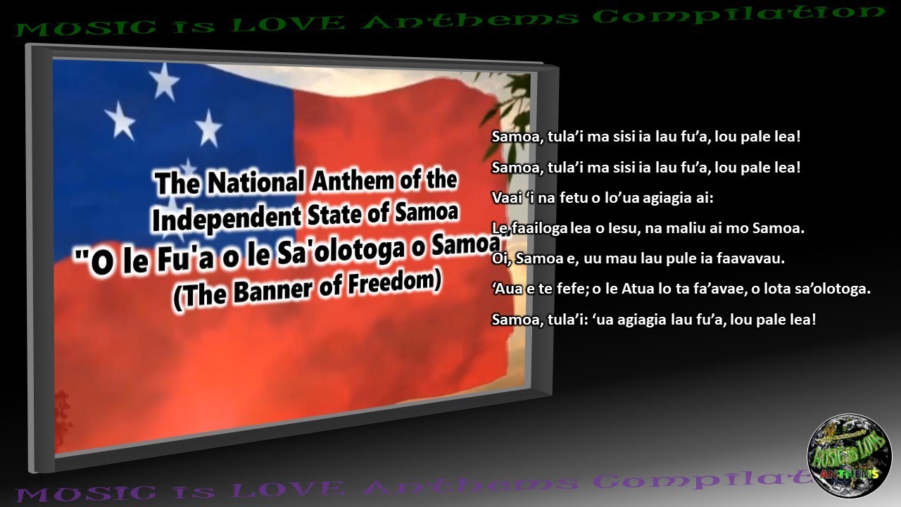 samoan national anthem lyrics