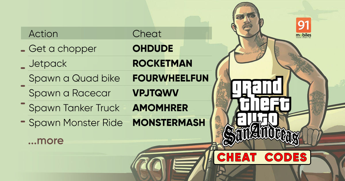 san andreas grand theft auto cheats