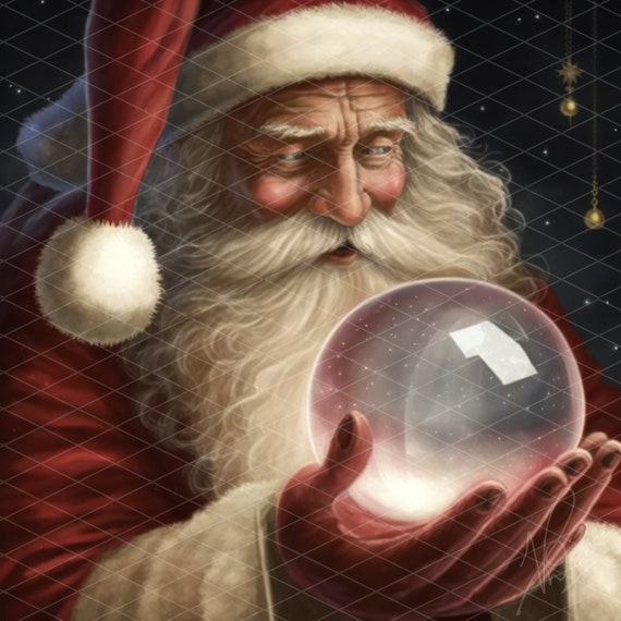 santa claus crystal ball