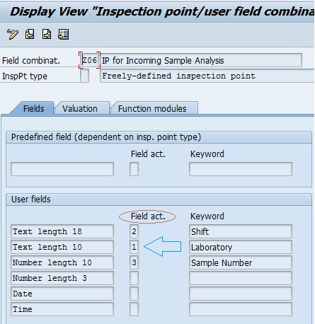 sap inspection plan