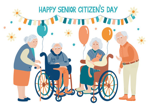 senior citizens day clipart