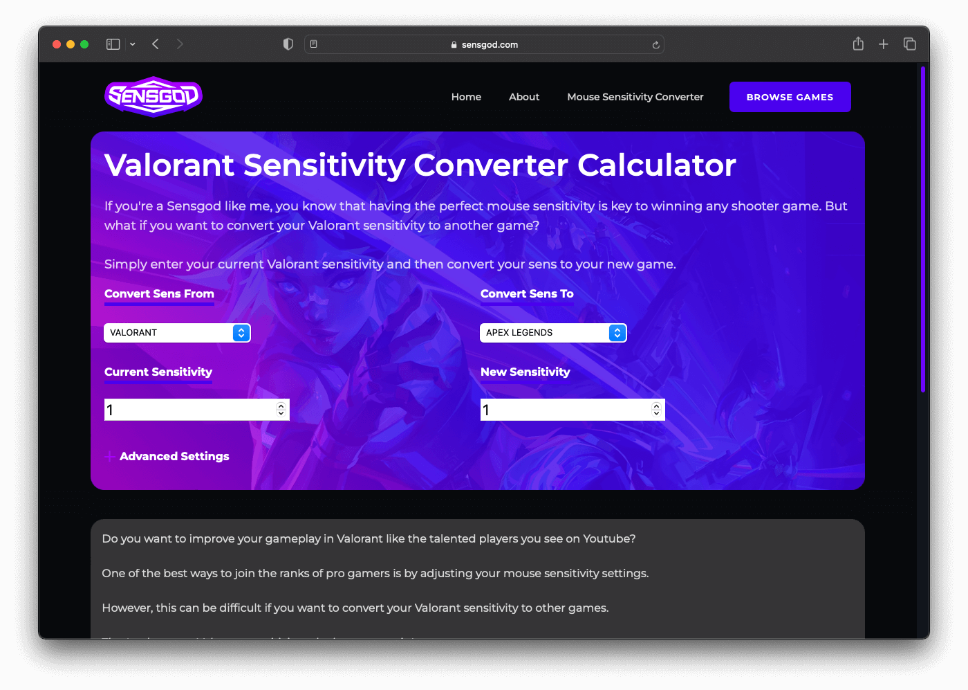 sens converter