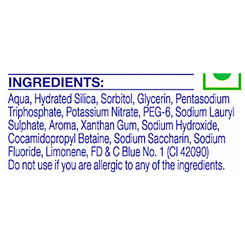 sensodyne toothpaste ingredients