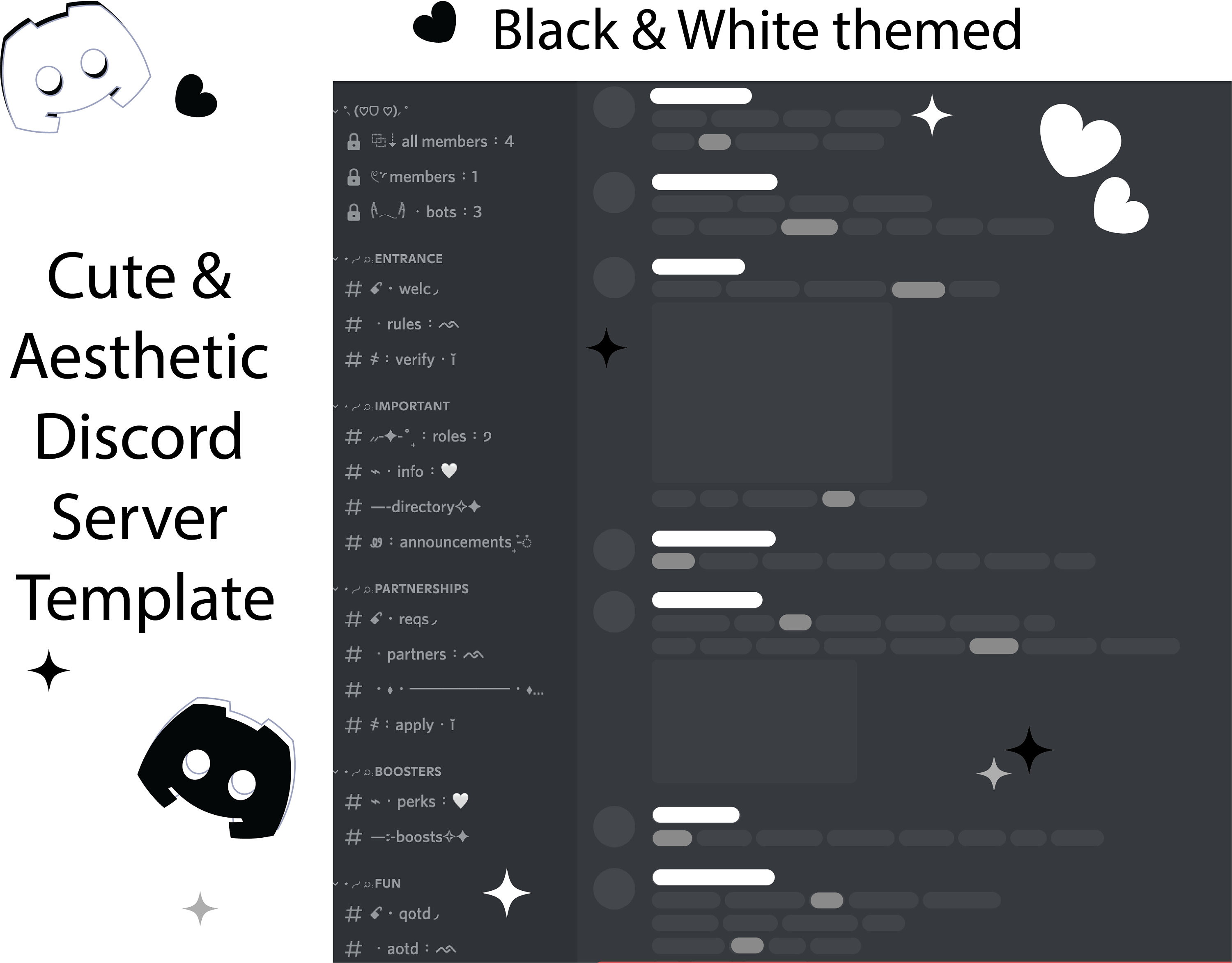 server template discord aesthetic