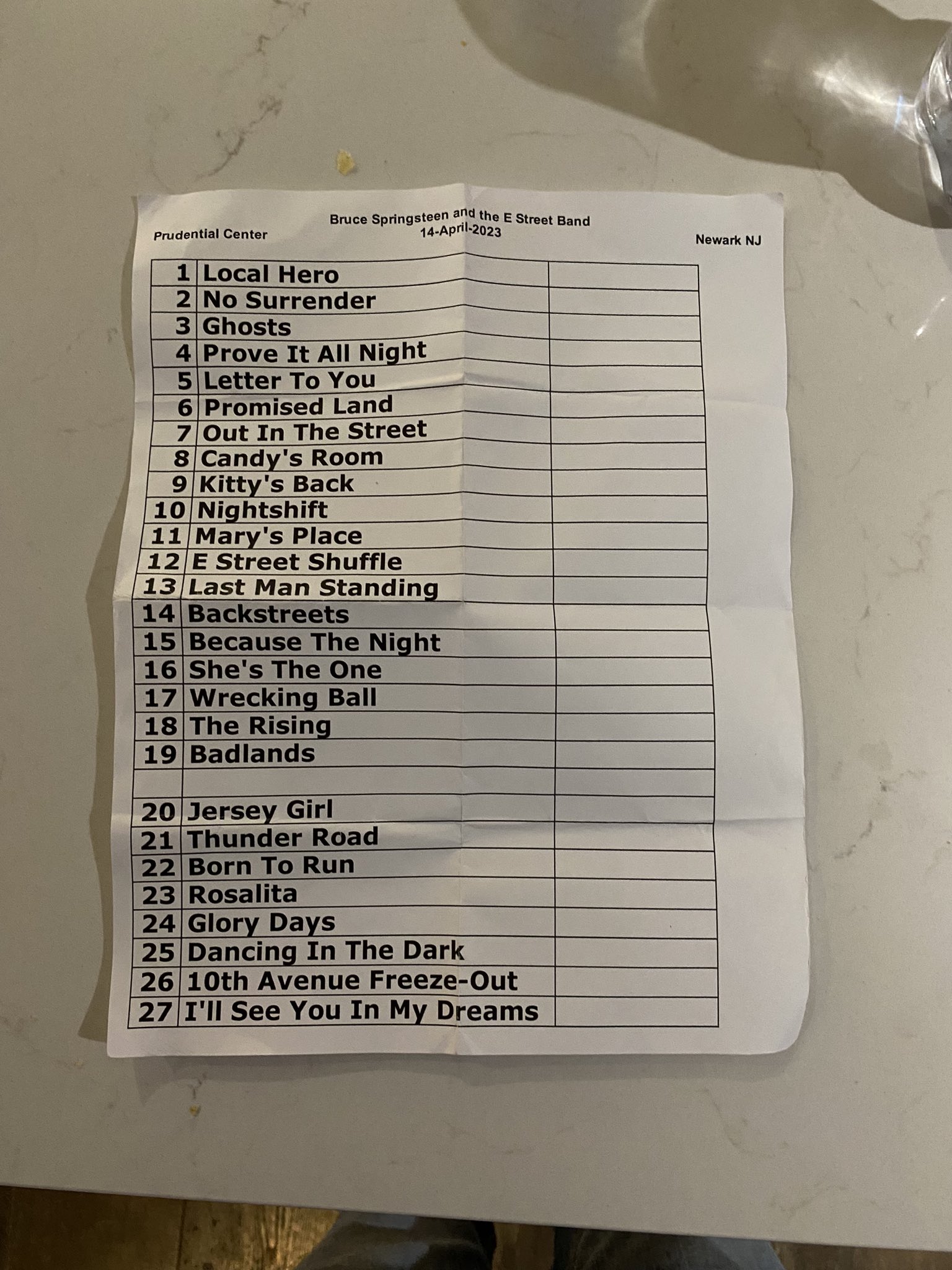 setlist springsteen 2023