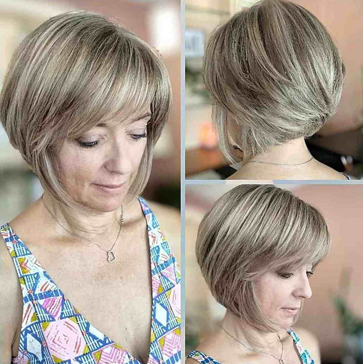 short bob hairstyles for over 50