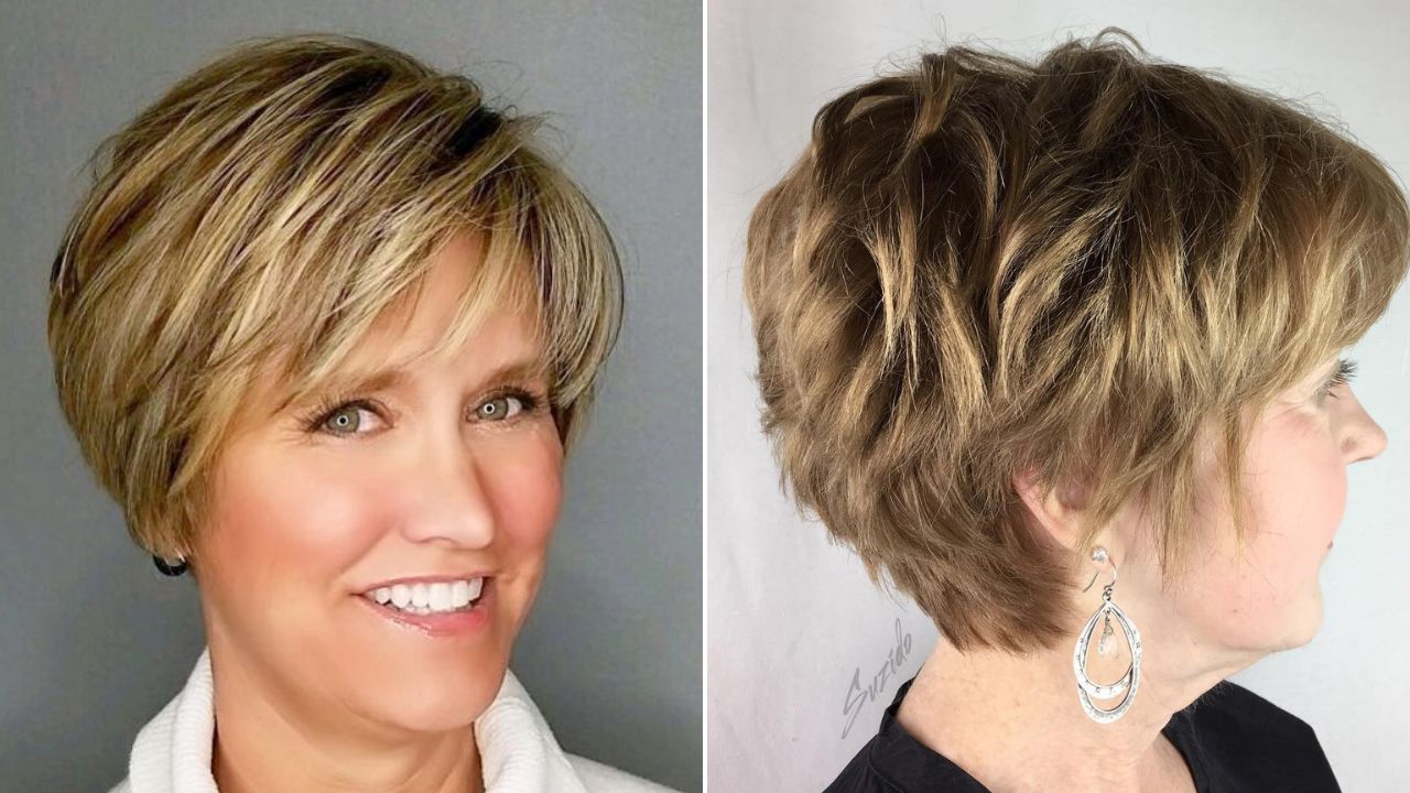 short hairdos for older women