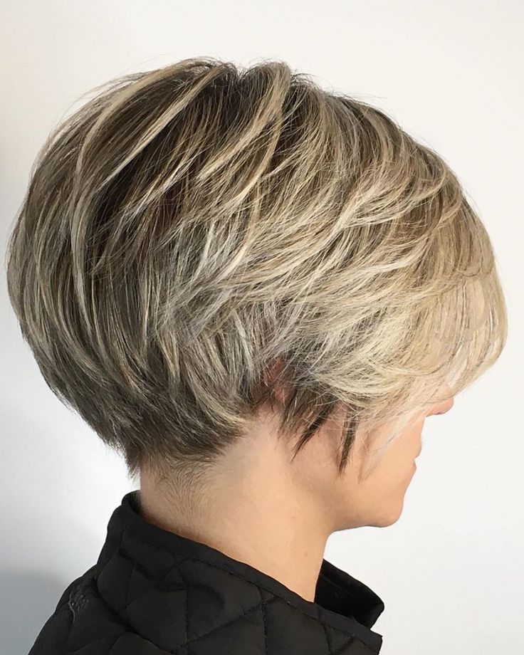 short inverted layered bob haircut