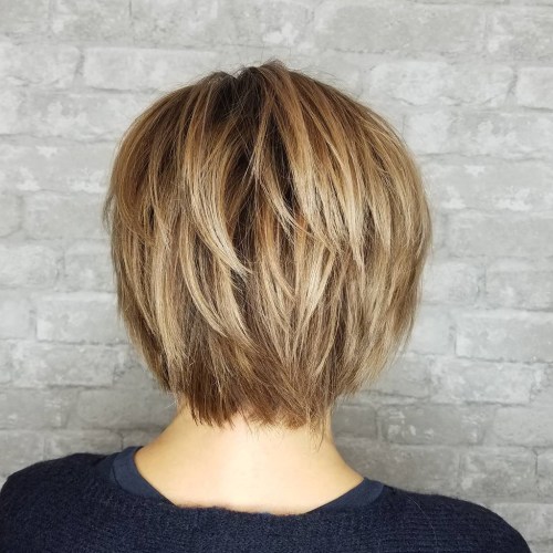 short layered shaggy bob