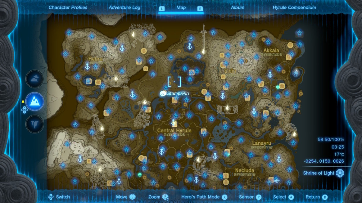 shrine map totk